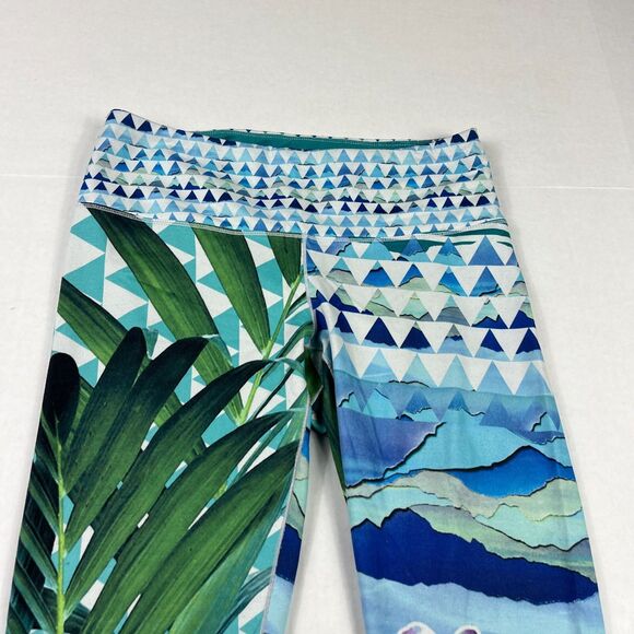 Prana Capri Yoga Leggings Tropical Performance Comfort Pull On S - Picture 2 of 12